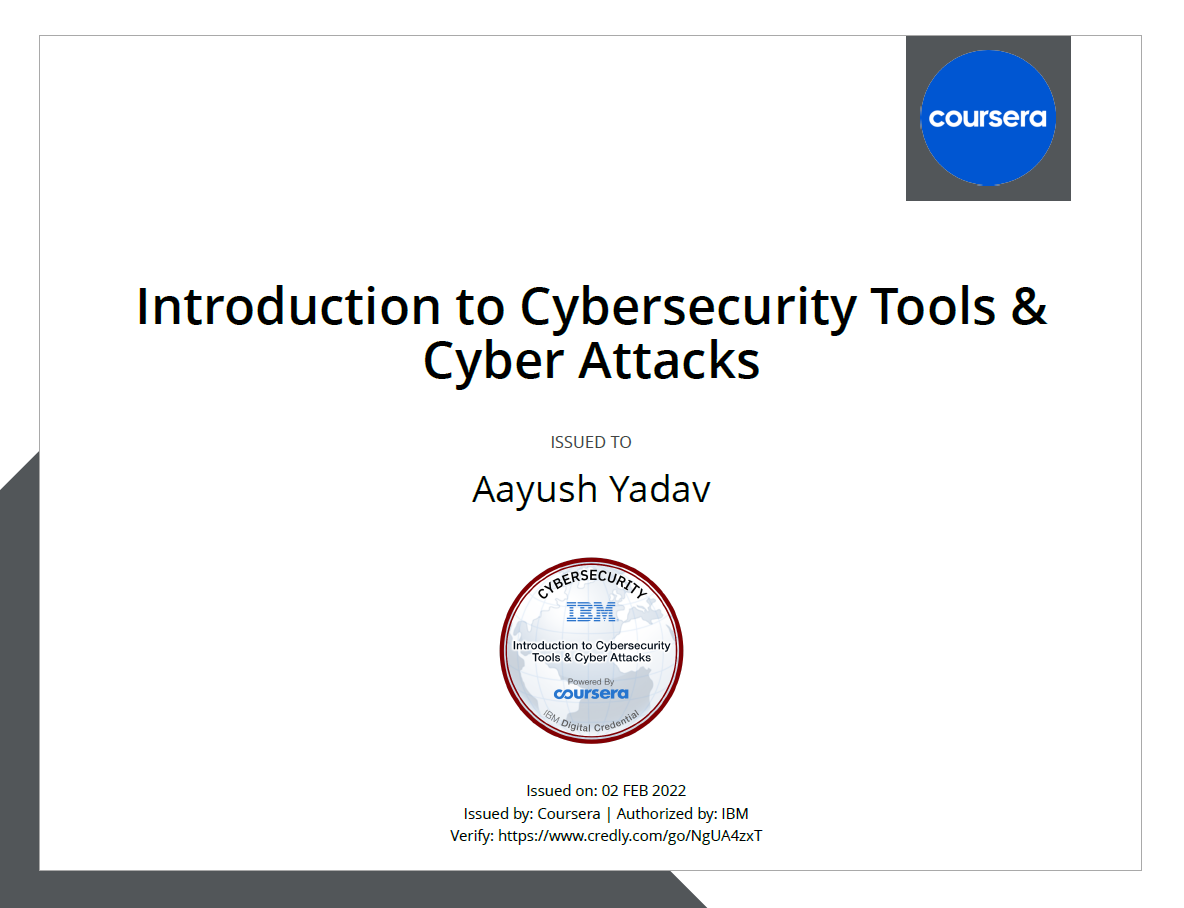 Introduction to Cybersecurity Tools & Cyber Attacks